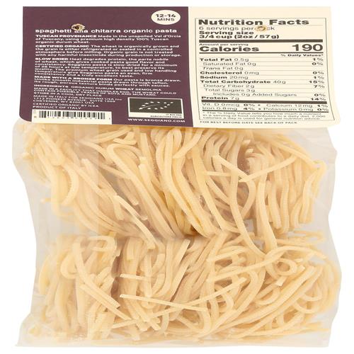 Seggiano, Pâtes biologiques Spaghetti Alla Chitarra, 374 g