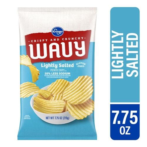 Kroger Croustilles ondulées légèrement salées 7,75 oz