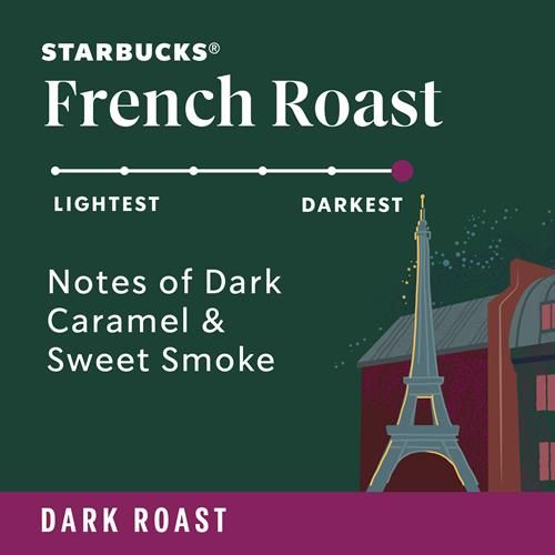 Dosettes de café Starbucks K-Cup, café torréfié foncé, torréfaction française, 100 % Arabica, 1 boîte (10 dosettes)