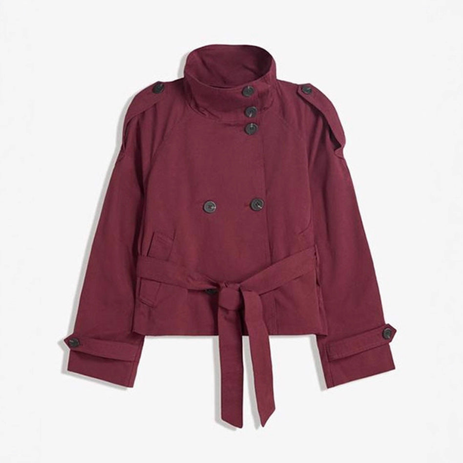 Trench-coat lacé à la taille pour femme