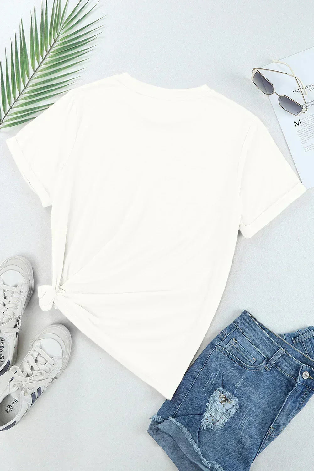 T-shirt graphique étoiles drapeau américain à paillettes noires