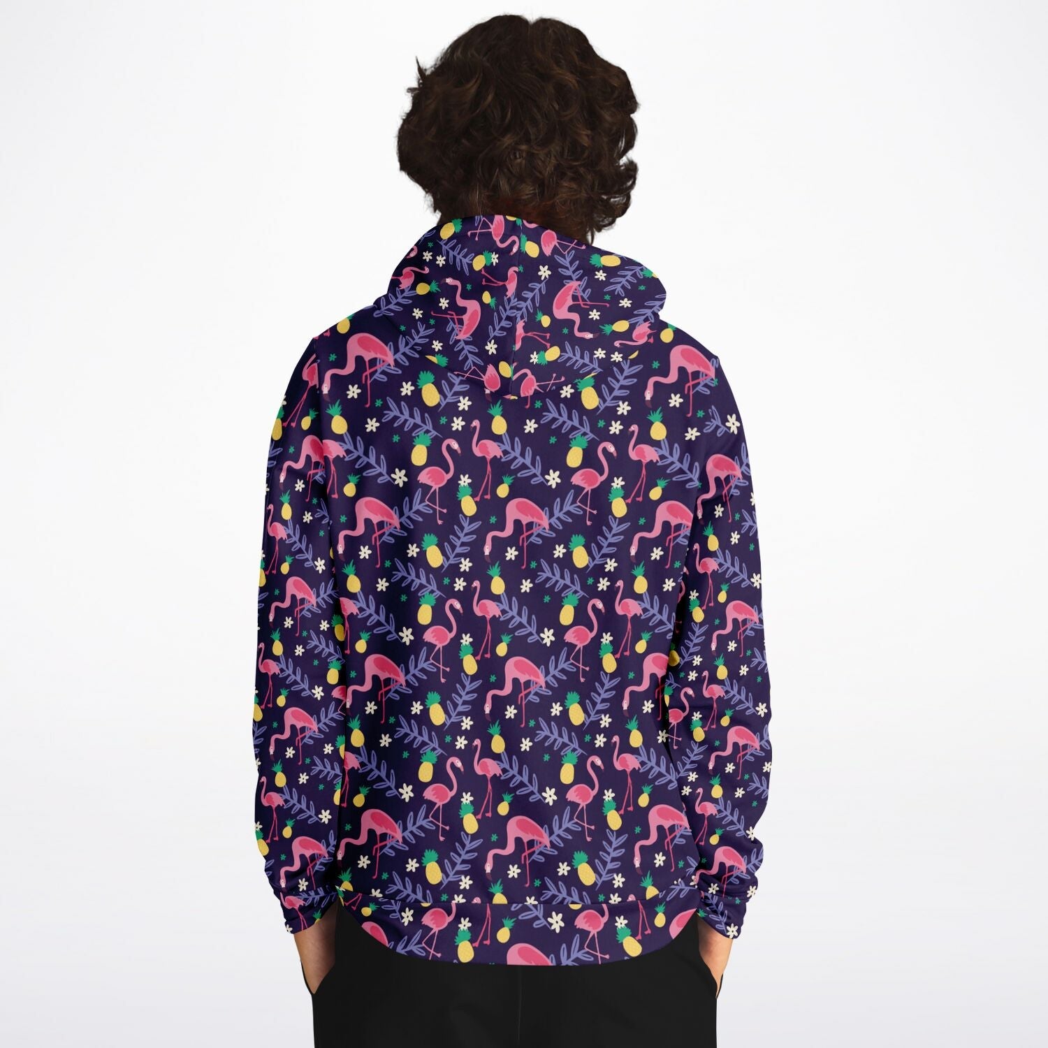 Sweat à capuche Flamant Ananas