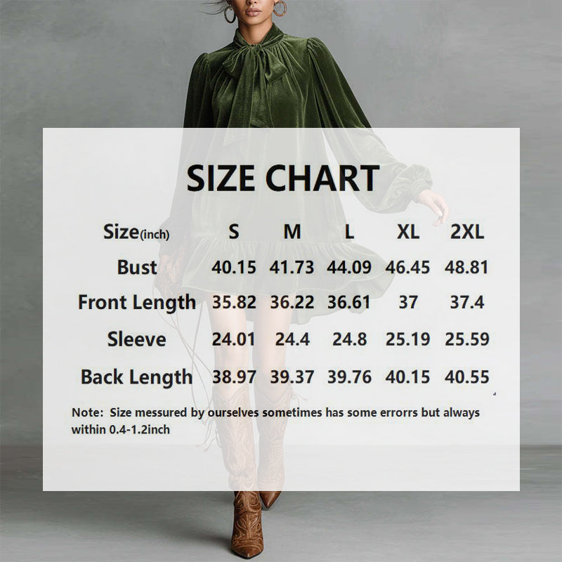 Robe courte femme à nœud papillon et manches bouffantes – élégante et asymétrique à volants