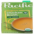 Bouillon de poulet biologique fermier à faible teneur en sodium Pacific Foods, 946 ml