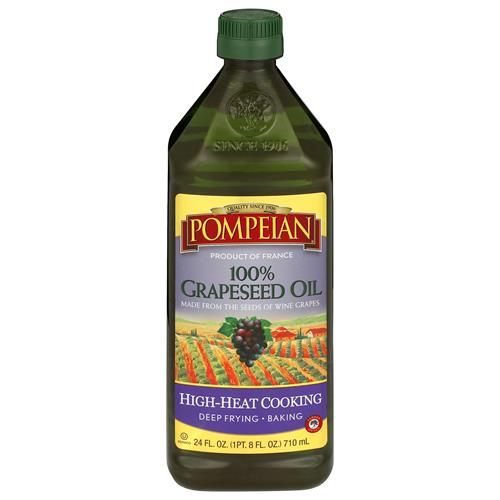 Huile de Pépins de Raisin 100% Pompeian, Saveur Légère et Subtile, Idéale pour la Cuisson à Haute Température, la Friteuse et la Pâtisserie, 710 ml.