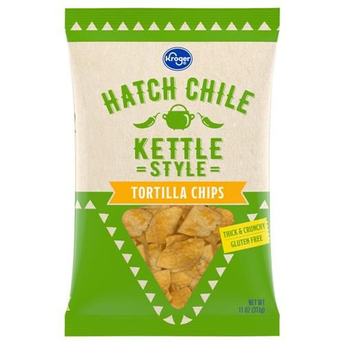 Croustilles de maïs à la mexicaine saveur piment Hatch, style bouilloire, Kroger, 311 g