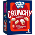 Pop-Tarts Crunchy Poppers Morceaux de collation croustillants fourrés, collations pour enfants, collations à emporter, Fraise givrée croustillante, boîte de 141g (5 sachets)