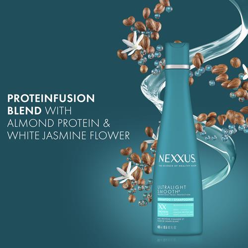 Shampooing Lissant Ultraléger Nexxus pour Cheveux Secs et Frisés - Traitement Lissant Léger qui Élimine les Frisotis - 400 ml