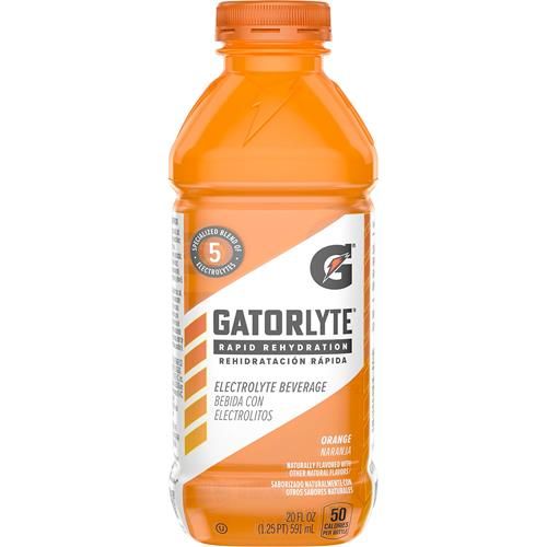 Boisson électrolytique Gatorlyte Rapid Rehydration, saveur orange, bouteille de 5 oz liq.