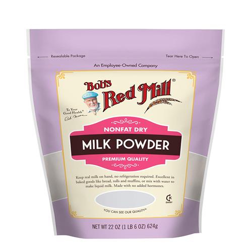 Poudre de Lait Écrémé en Poudre Bob's Red Mill, 623g (Lot de 1) - Fait 26 Tasses par Sachet, Fabriqué aux États-Unis, Non Aromatisé, Casher