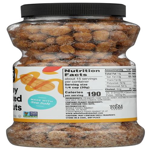 Arachides grillées au miel Whole Foods Market, 16 onces