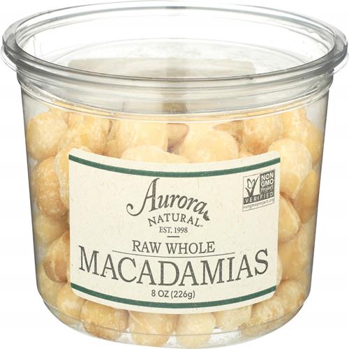 Noix de macadamia Aurora Products, crues, 227 g