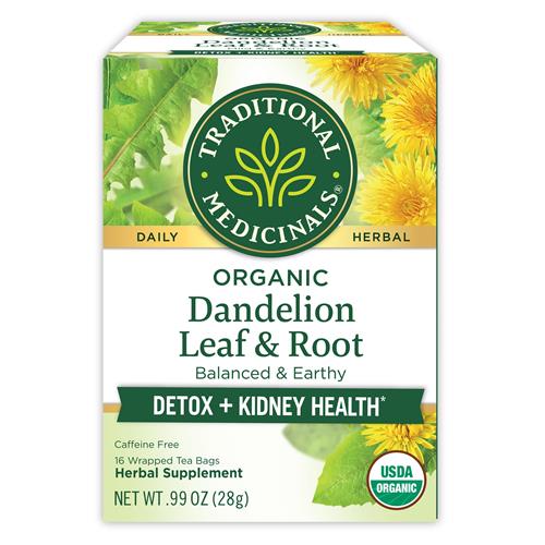 Tisane Traditional Medicinals, Pissenlit Bio (Feuilles et Racine), Soutient la Fonction Rénale et une Digestion Saine, 16 Sachets de Thé