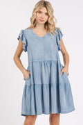 Nouvelle Robe Mini à Volants et Manches Courtes à Col en V pour Femme – Style Léger, Tendance, Féminin, Élégant et Ludique