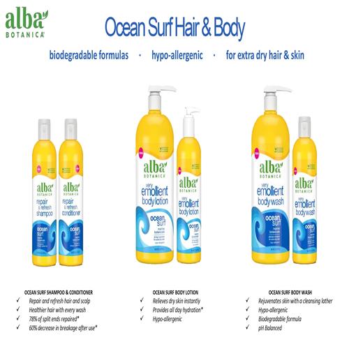 Alba Botanica Very Emollient Lait Corps, Ocean Surf, 946 ml