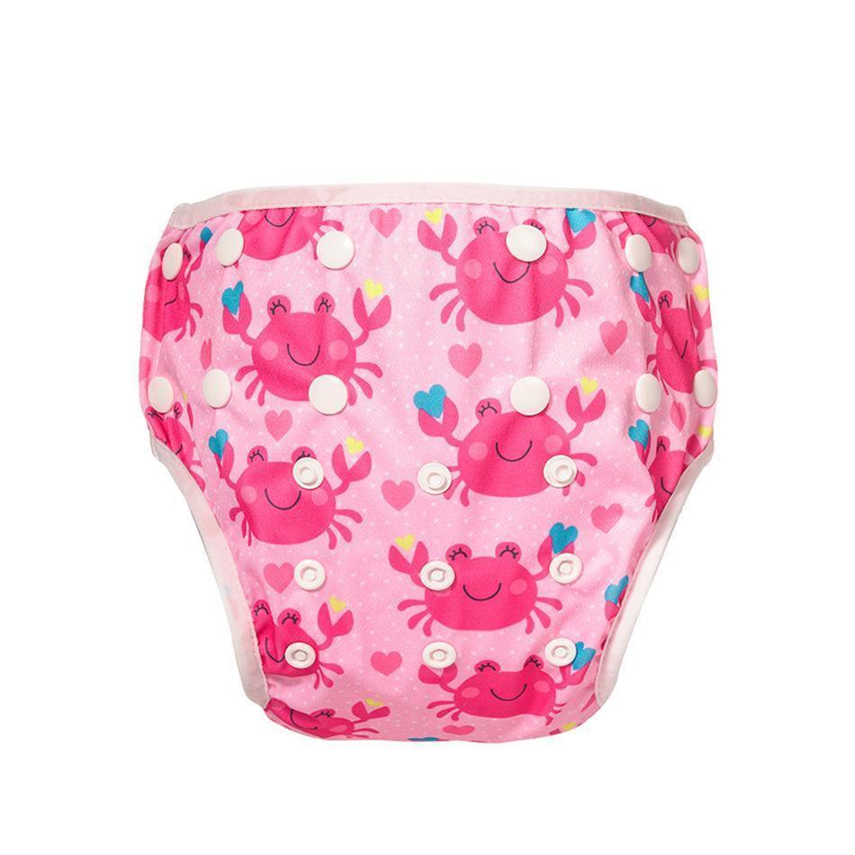 Couches de bain réutilisables pour bébé, maillot de bain de dessin animé pour enfants, culotte de bain d'été ajustable pour bébés