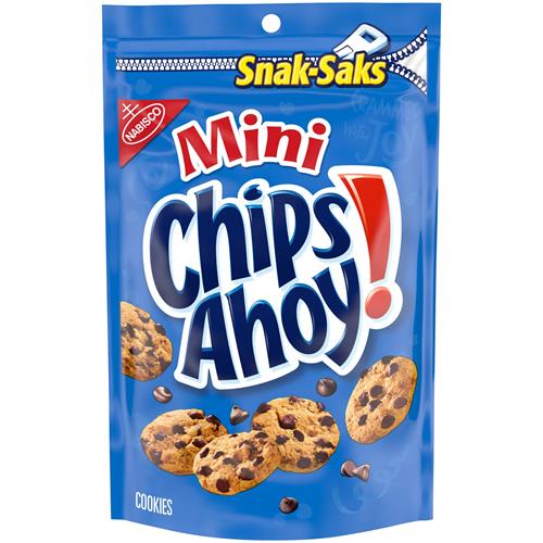Mini Chips Ahoy Biscuits aux pépites de chocolat, 1 sachet Snak-Sak (227 g)