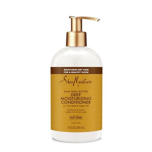 Après-shampoing réparateur Sheamoisture pour cheveux secs et abîmés au beurre de karité brut, sans silicone, pour cheveux bouclés, 384 ml