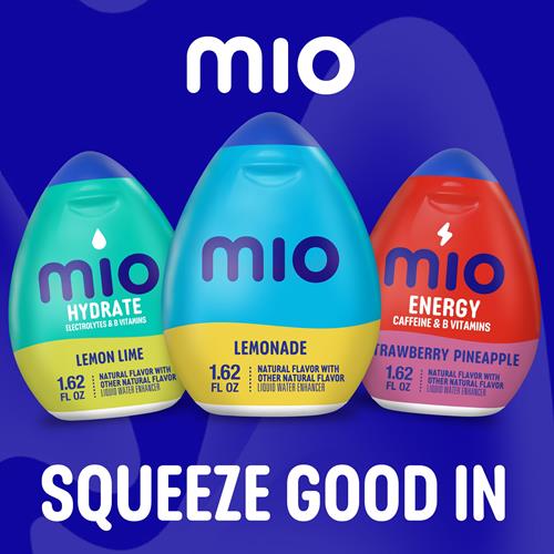 Mio Rehausseur d'eau liquide saveur Limonade avec autres arômes naturels, bouteille de 48 ml