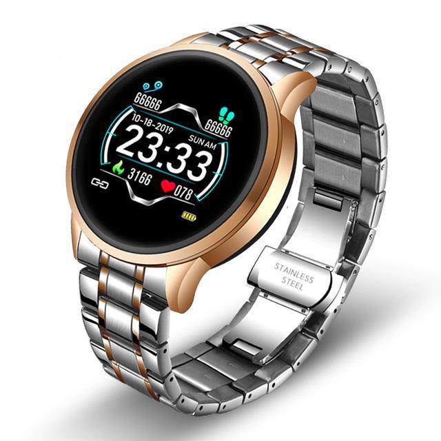 Nouvelle montre connectée de sport en céramique pour femme avec moniteur de fréquence cardiaque et de tension artérielle pour systèmes Android et iOS, bracelet en acier multifonctionnel