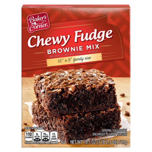 Préparation pour brownies au fudge Baker's Corner, 18,3 oz
