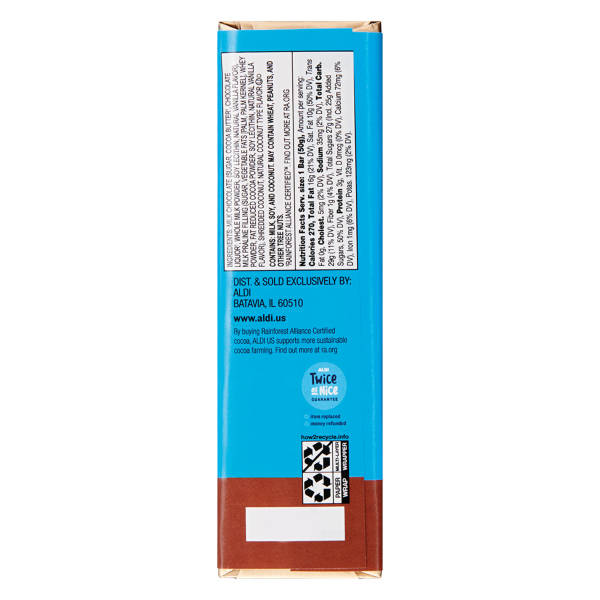 Barre de chocolat au lait Choceur et macaron à la noix de coco, 1,75 oz