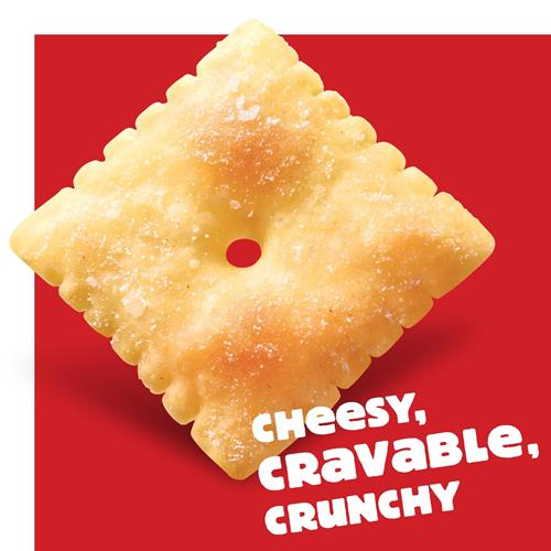 Cheez-It Craquelins au fromage, Craquelins cuits au four, Collations pour le dîner, Format familial, Cheddar blanc, Boîte de 595g (1 boîte)