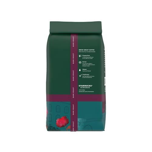 Café moulu Starbucks, café torréfié foncé, Caffè Verona, 100 % Arabica, 1 sachet (340 g)