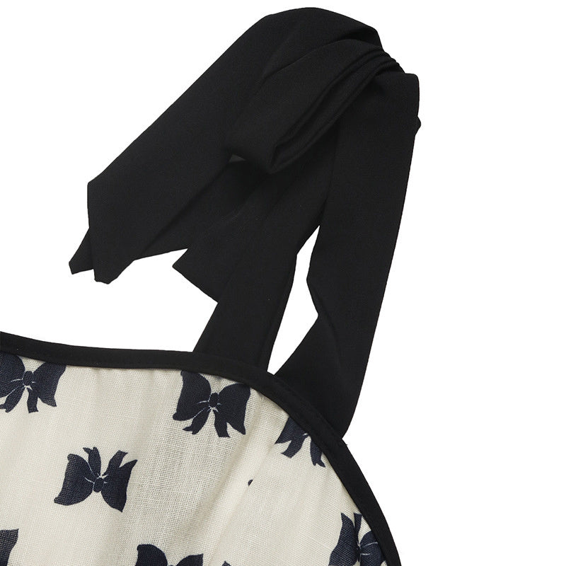 Mini-robe à bretelles – Robe d'été évasée smockée