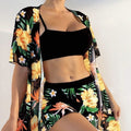 Ensemble de plage fleuri pour femme – Tenue d'été deux pièces