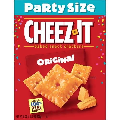 Biscuits au fromage Cheez-It, biscuits apéritifs cuits au four, collations pour le déjeuner, format familial, original, boîte de 708 g (1 boîte)