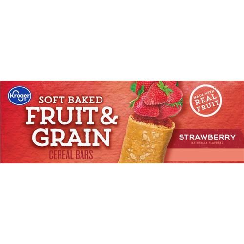 Barres de déjeuner aux fruits et céréales (fraises) Kroger, 16 unités