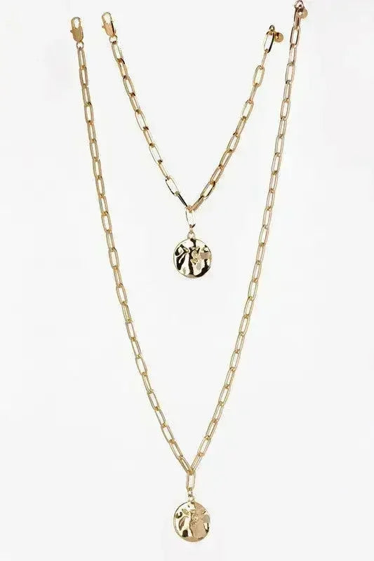 Ensemble bracelet et collier chaîne à clip avec pendentif pièce