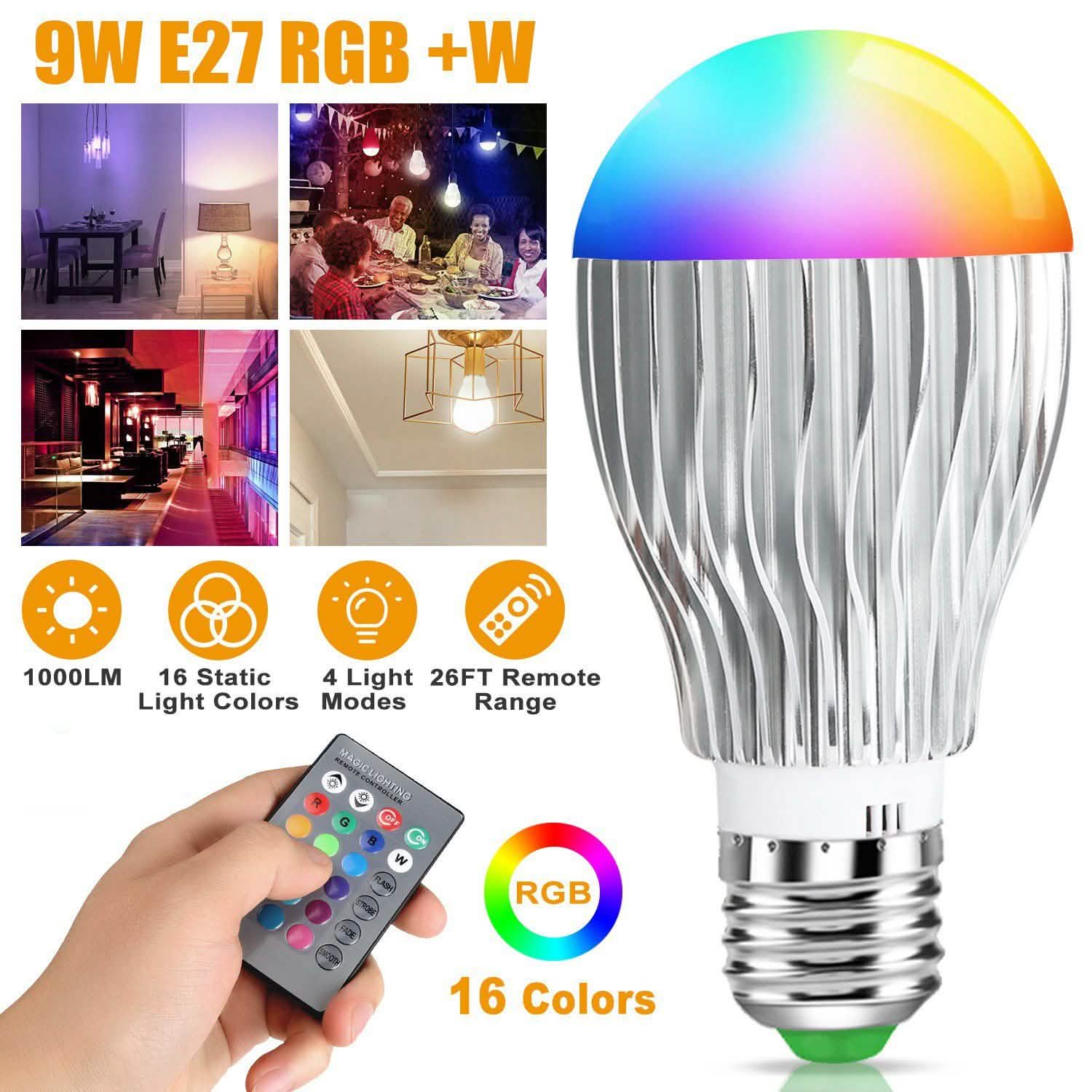 Ampoule LED 9W E27 RVB