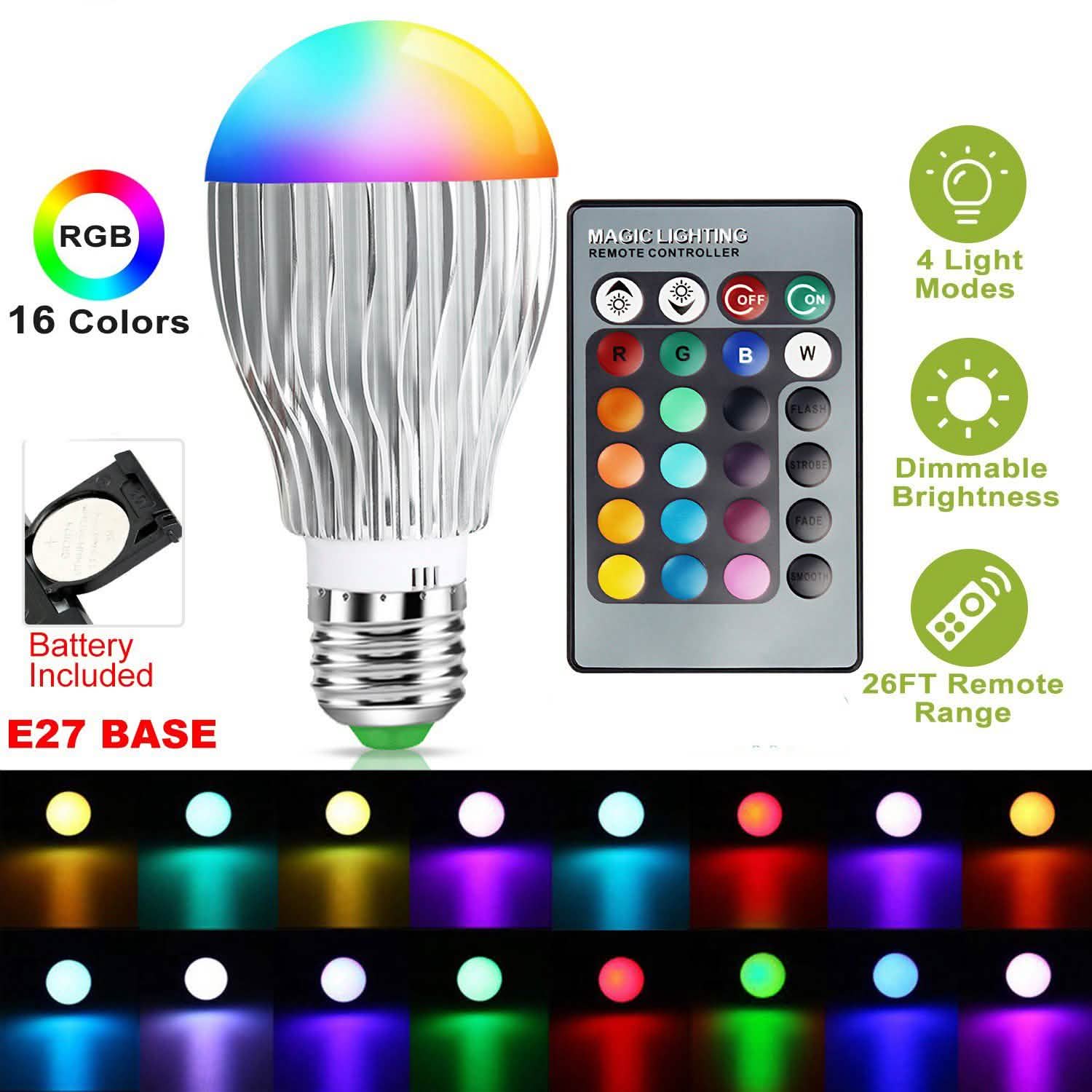 Ampoule LED 9W E27 RVB