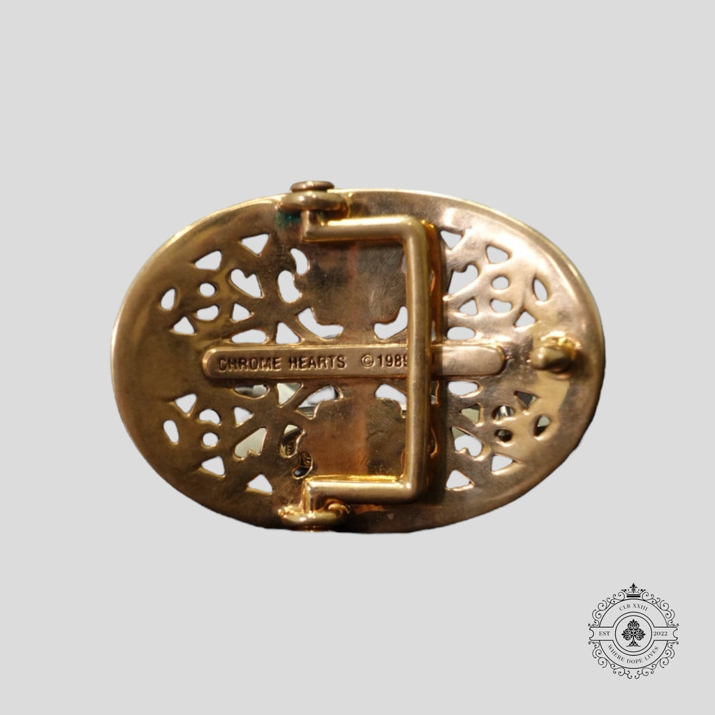 Boucle de ceinture Chrome Hearts Bronze Oval Cross