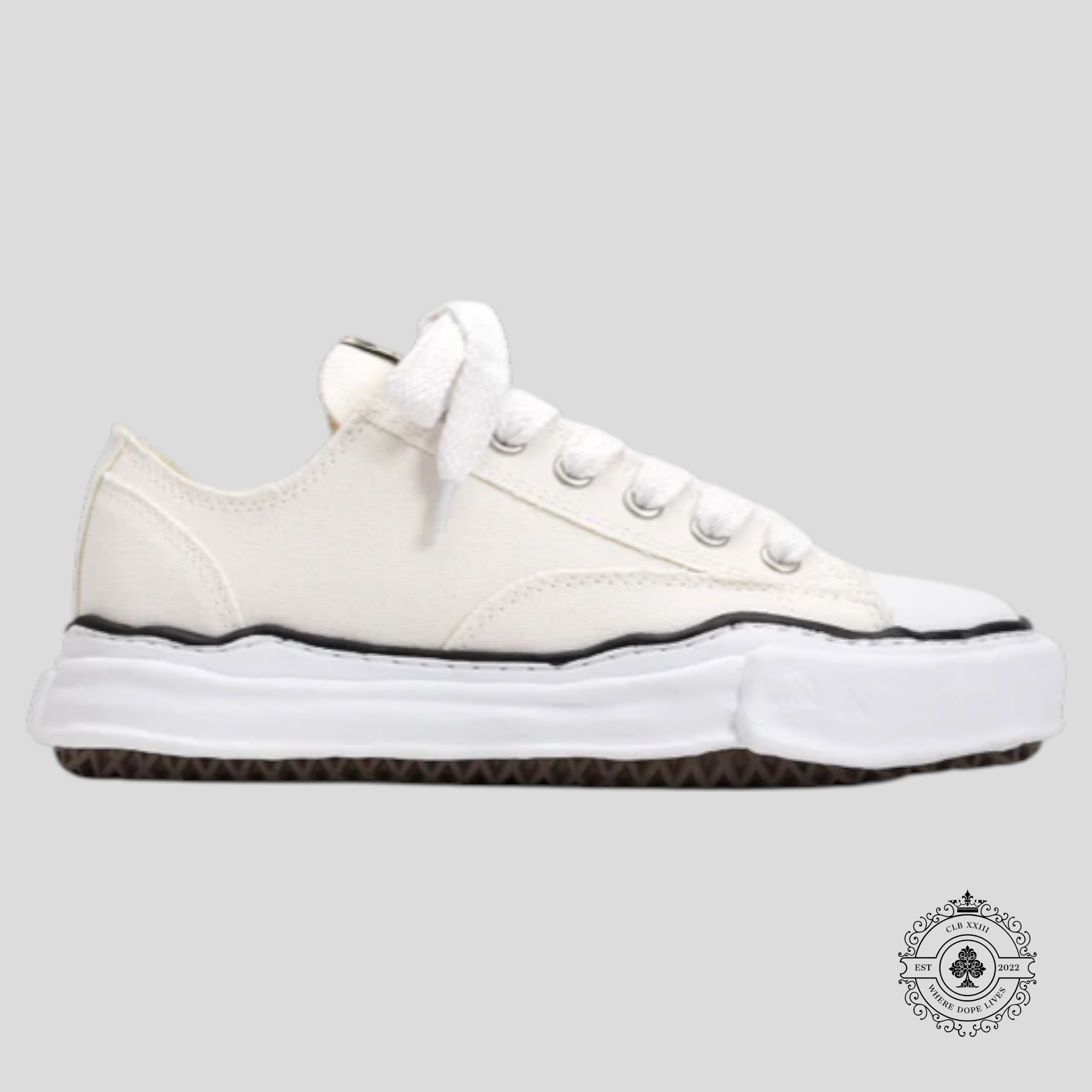 Maison Mihara Yasuhiro Peterson OG Sole Toile Basse Blanc