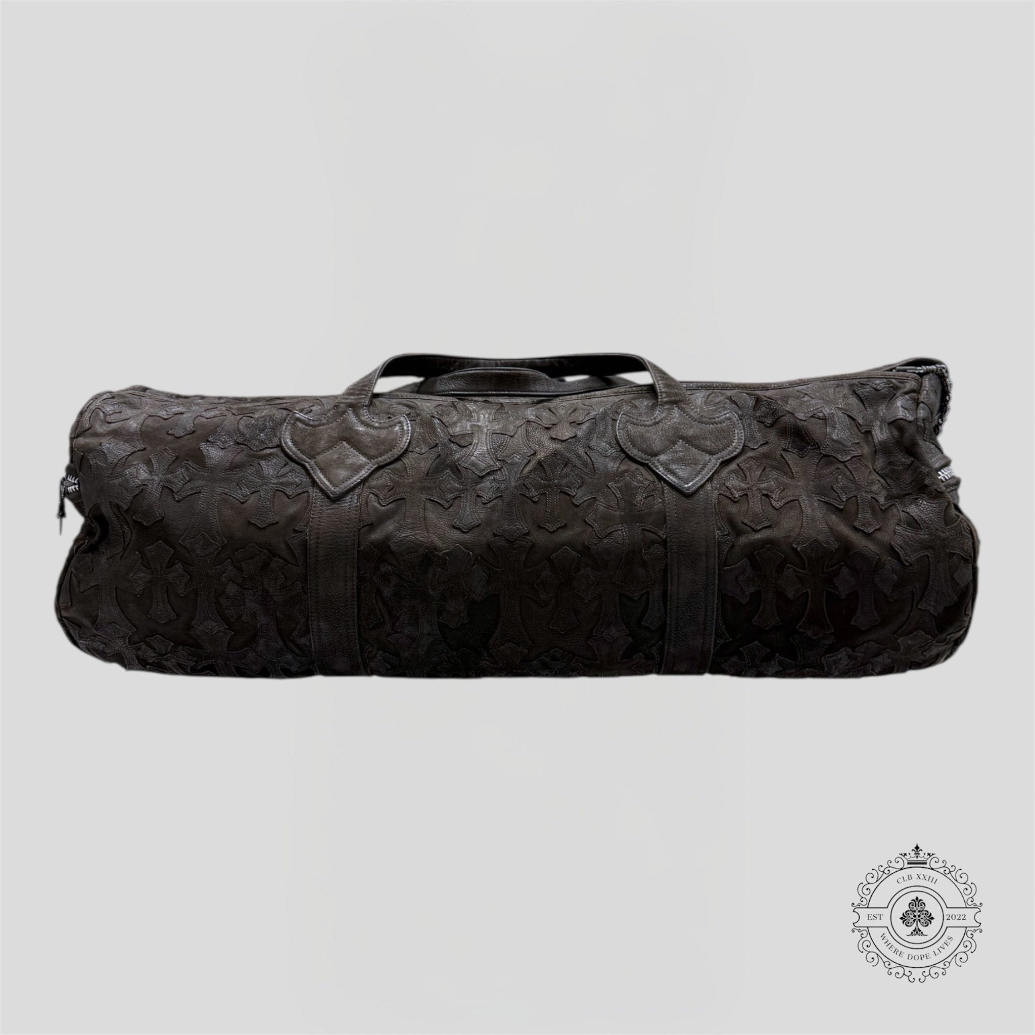 Sac polochon XXL Chrome Hearts à patchs croix