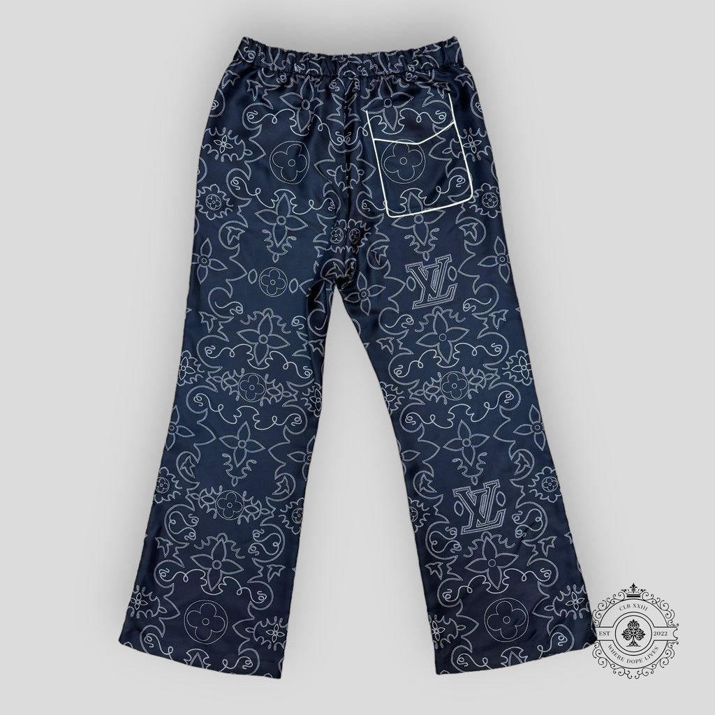 Pantalon de pyjama en soie imprimée Louis Vuitton