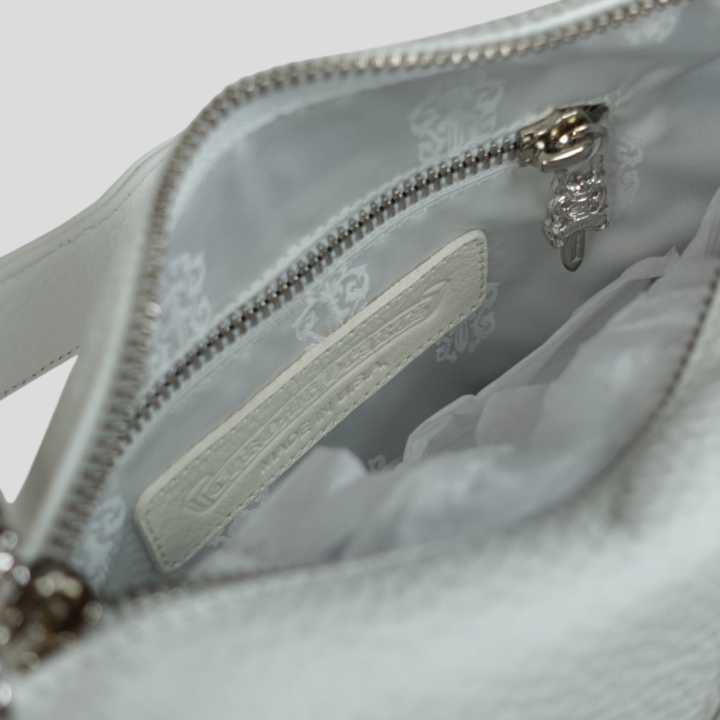 Sac en forme de pépite de poulet Chrome Hearts, couleur blanche