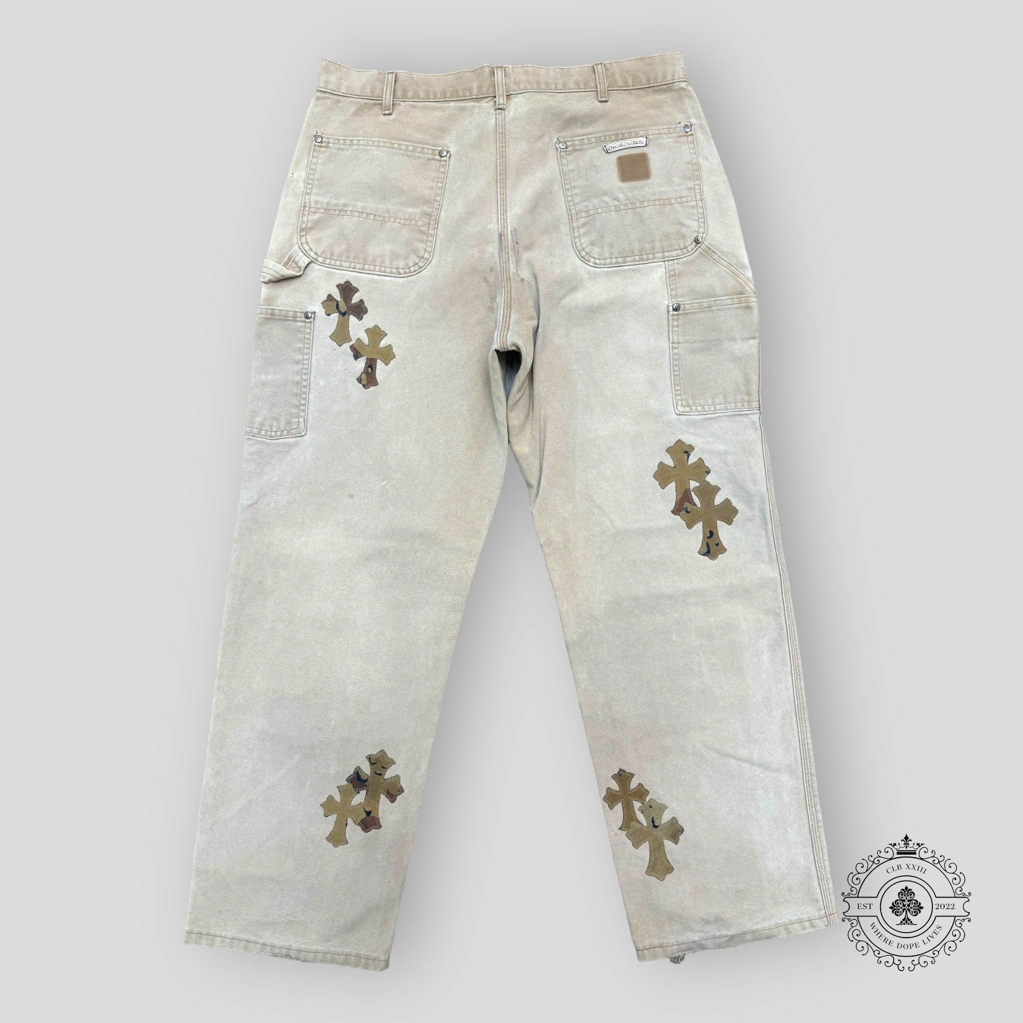 Pantalon de charpentier Chrome Hearts Sex Records avec patch