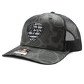 Casquette de routier Ariat Black Camo avec écusson brodé