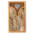 Ariat Brindle Calf Hair Basketweave - Men's Rodeo Wallet
