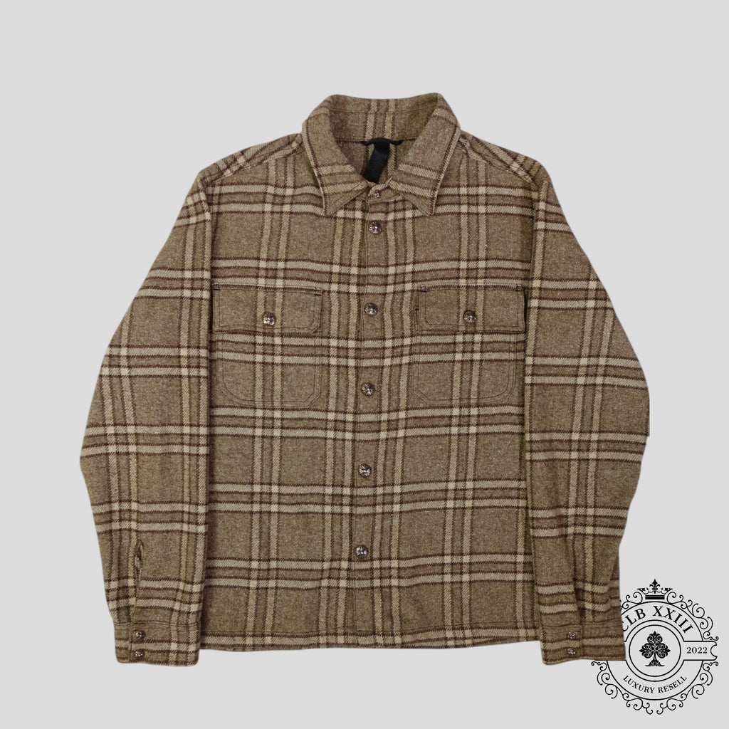 Chemise en flanelle Chrome Hearts de couleur kaki