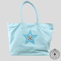 Sac fourre-tout en cuir Chrome Hearts avec étoile, couleur bleue