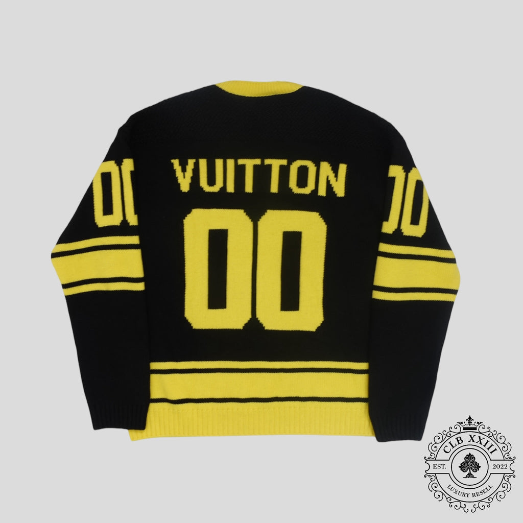 Pull Louis Vuitton Intarsia Football Noir/Jaune