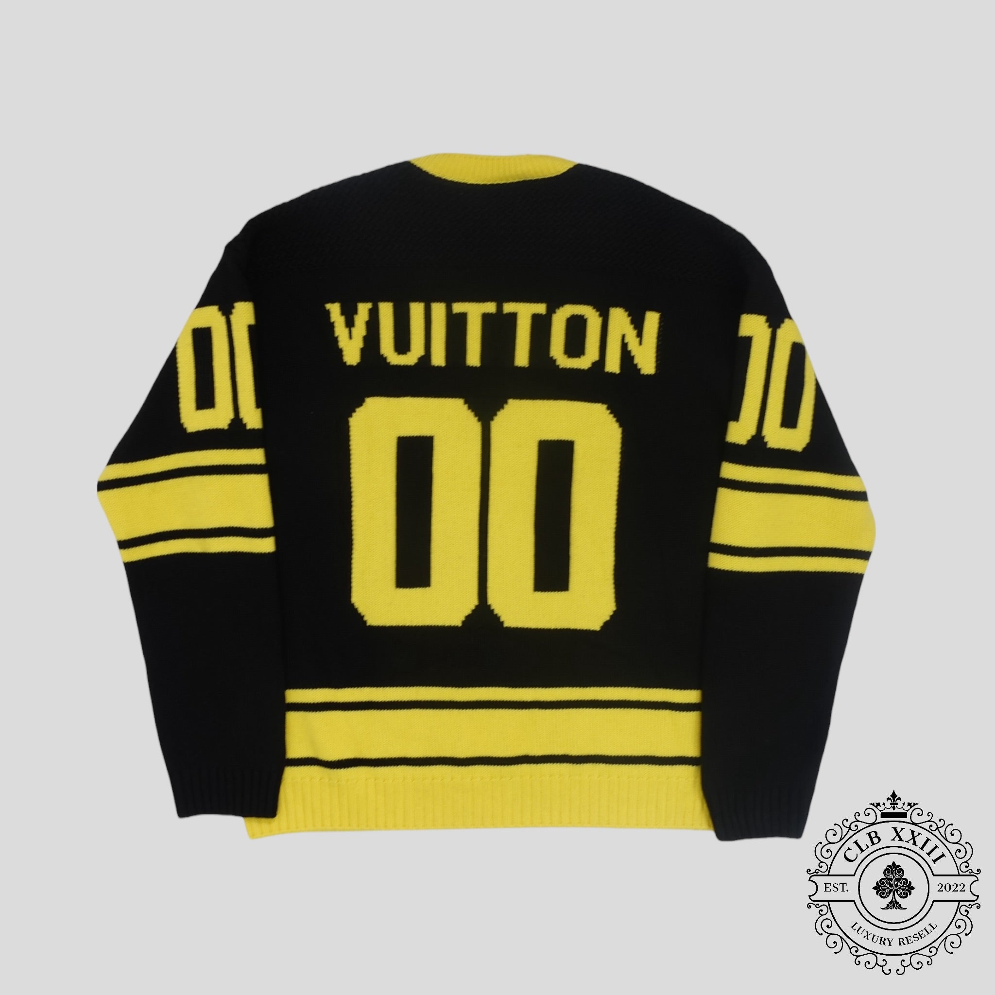 Pull Louis Vuitton Intarsia Football Noir/Jaune
