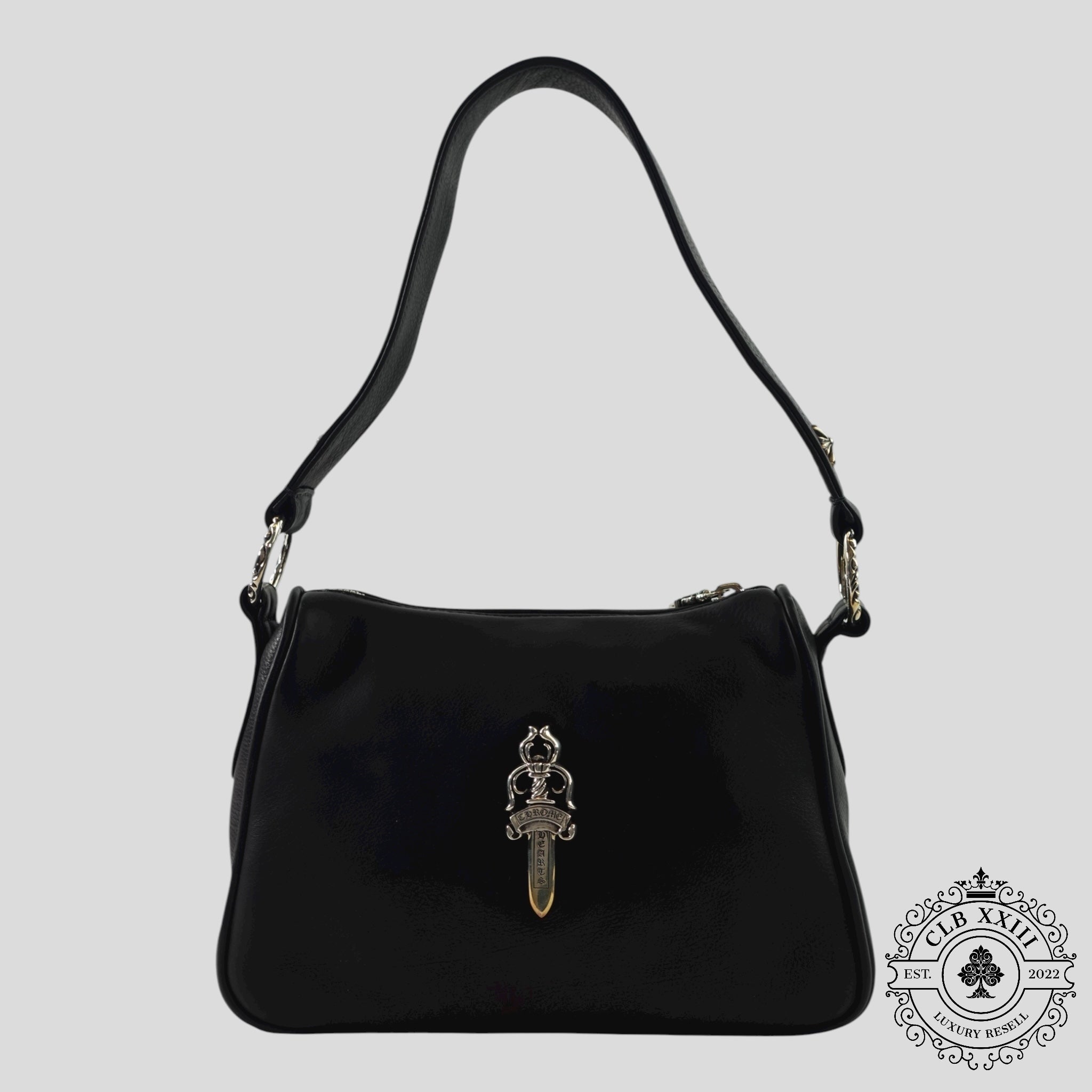 Sac en pépite de poulet Chrome Hearts noir