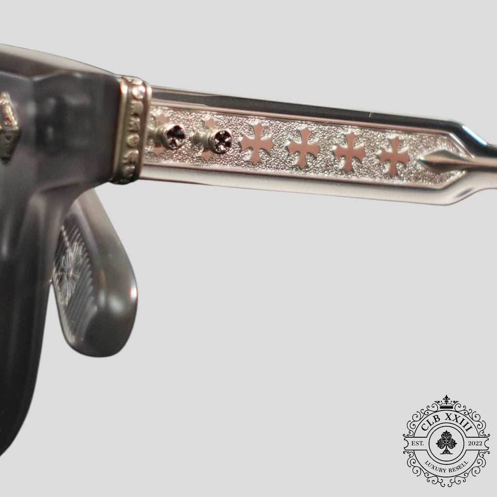 Lunettes ambidextres Chrome Hearts gris mat