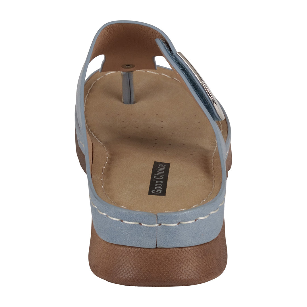 Sam Blue Thong Sandales Plates